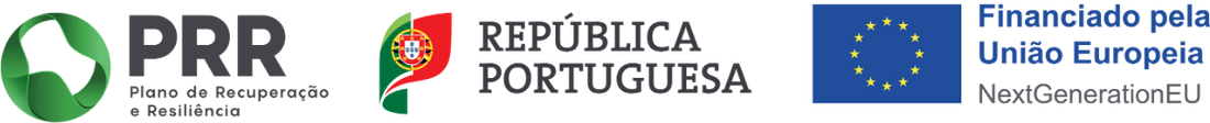 PRR — Plano de Recuperação e Resiliência, República Portuguesa, Financiado pela União Europeia NextGenerationEU