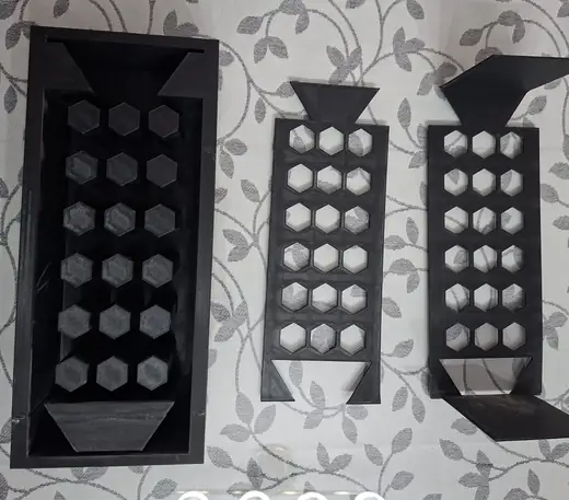 Conjunto de três moldes do painel
